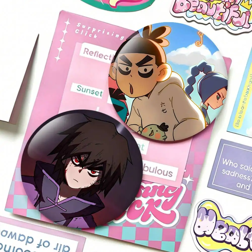 

S-Scissor S-Seven Anime Laser Badge Creative Pins Brooch for Bag Clothes Hat Decor Gifts Fans Collect