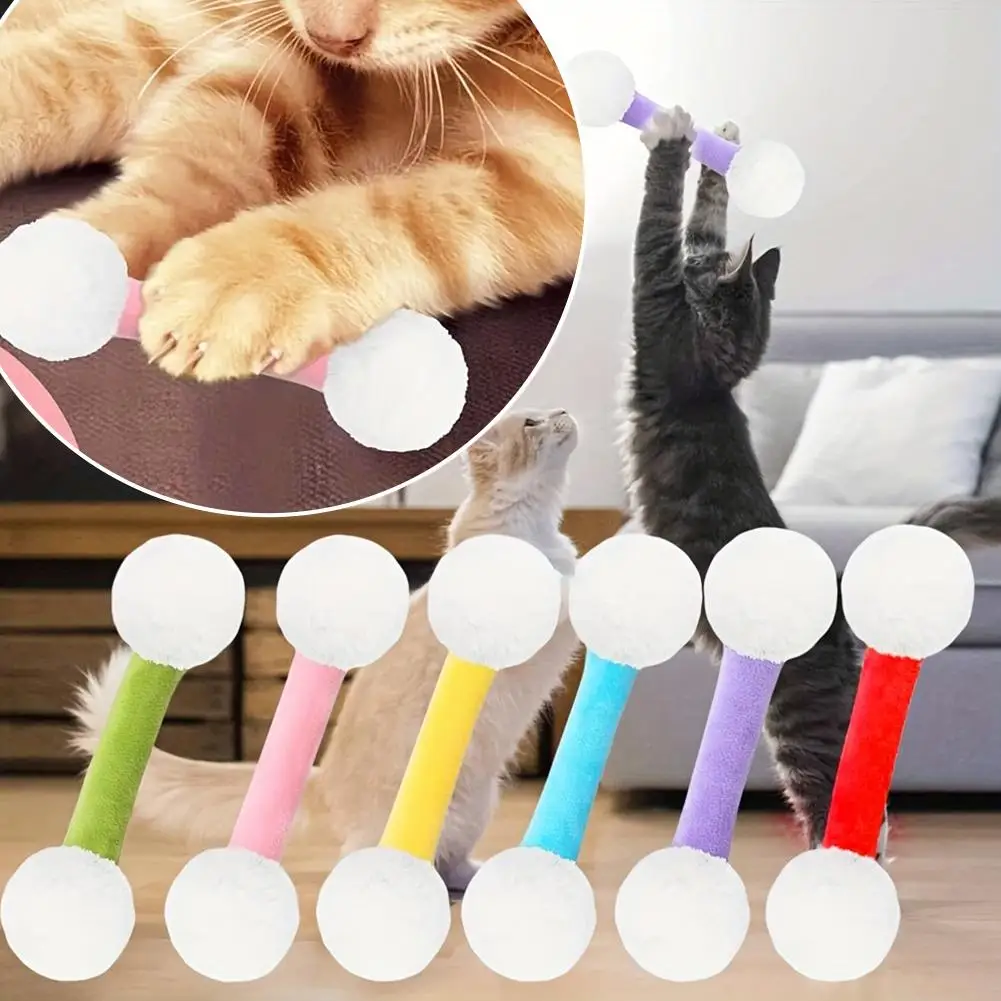 لعبة Qtip Cat، مجموعة ألعاب النعناع البري العملاقة مكونة من 6 ألعاب كيكر من القطيفة الناعمة، أعواد ركلة تفاعلية لمحبي القطط