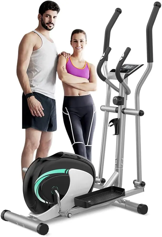 Exercise Machine, Elliptical Machine for Home w/ 8-Level Resistance & Hyper-Quiet Magnetic Driving System, 6KG