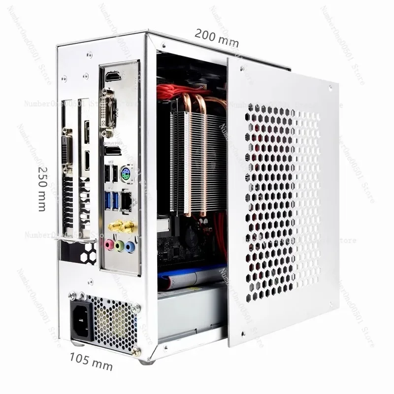 

S3 Mini Undermount 1U Power Single Display Gaming HTPC Микрокомпьютер DIY Host ITX Chassis