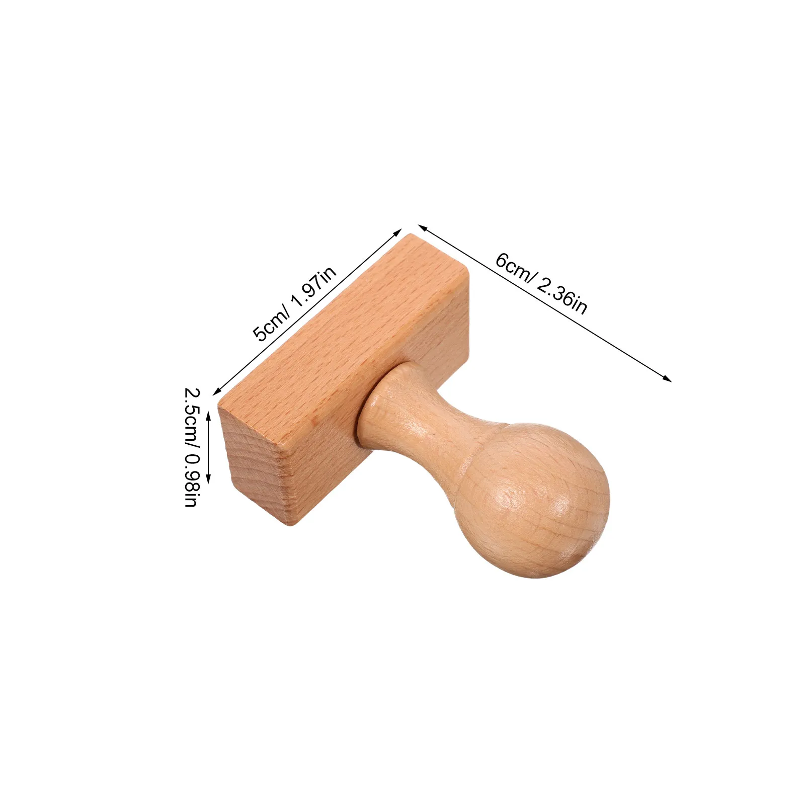 2Pcs Wooden Beechwood Stamp Handle Round Blank Stamp Blocks For Kids Art Project Crafting Seal Mounts Scrapbooking