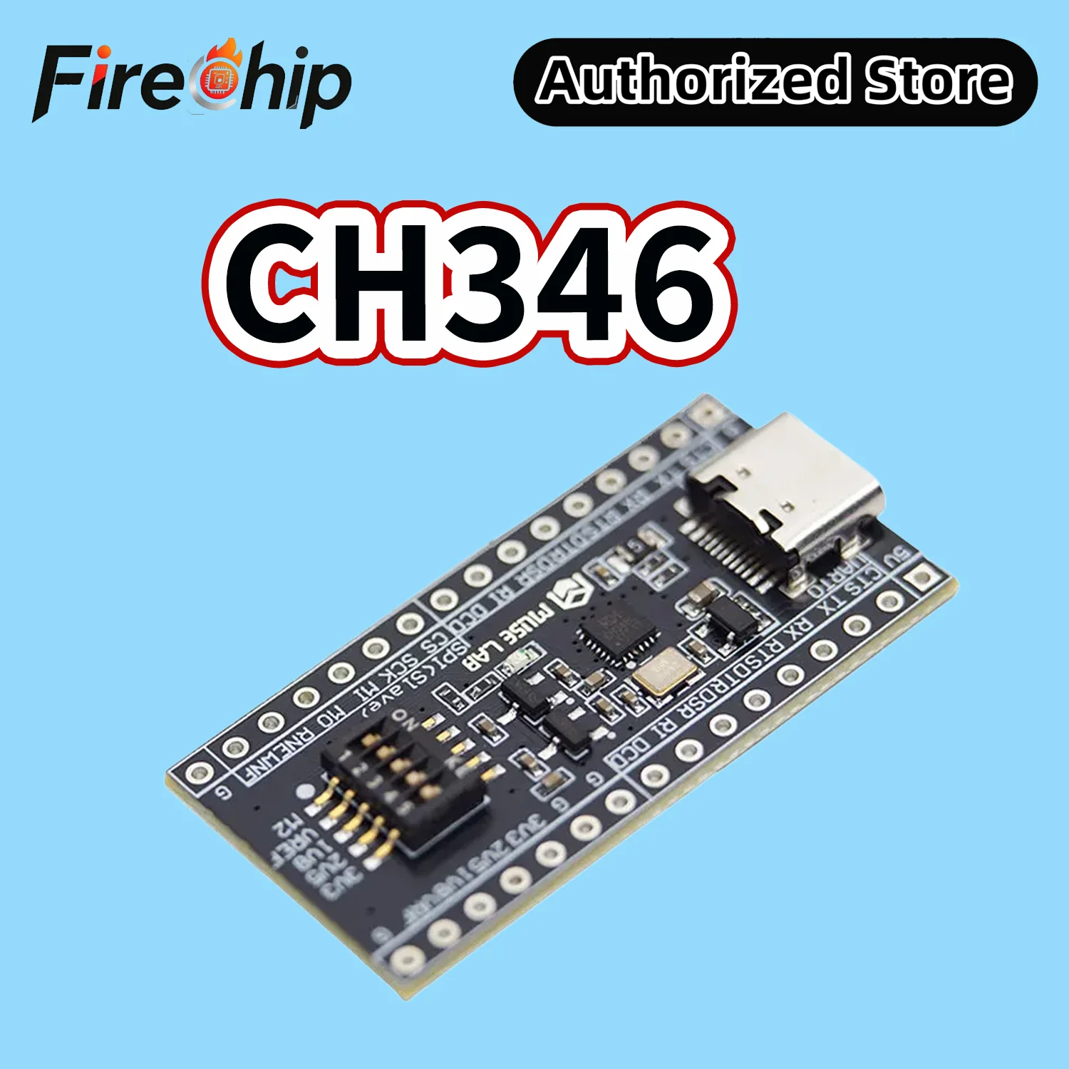FireChip CH346 Development Board Module High-Speed USB to UART/SPI Slave/Parallel/GPIO Open Source USB-HS