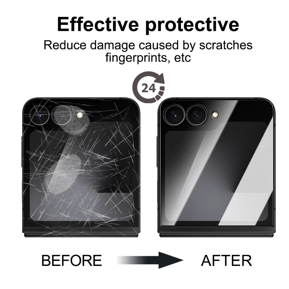 3/1 قطعة من الزجاج المقسى سهل التركيب لهاتف سامسونج جالاكسي Z Flip 7 غطاء واقيات الشاشة الخارجية لأفلام الحماية Z Flip7 HD #4