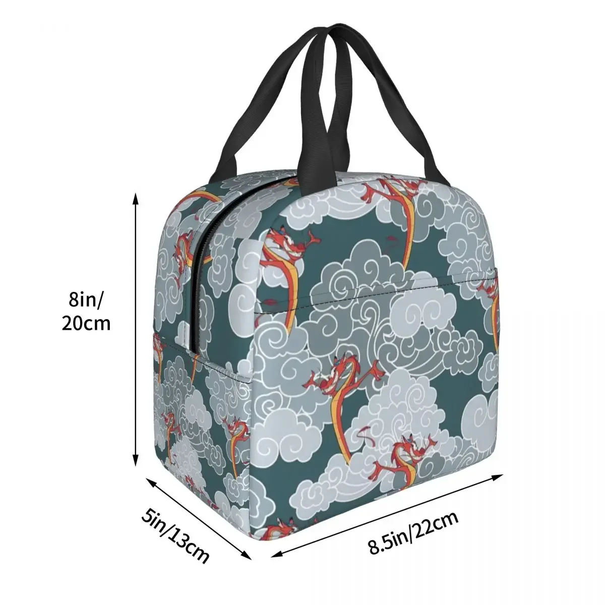 Mulan Oriental Mushu Galaxy borsa termica per il pranzo borsa termica contenitore per pasti Tote a tenuta stagna Lunch Box per uomo donna College