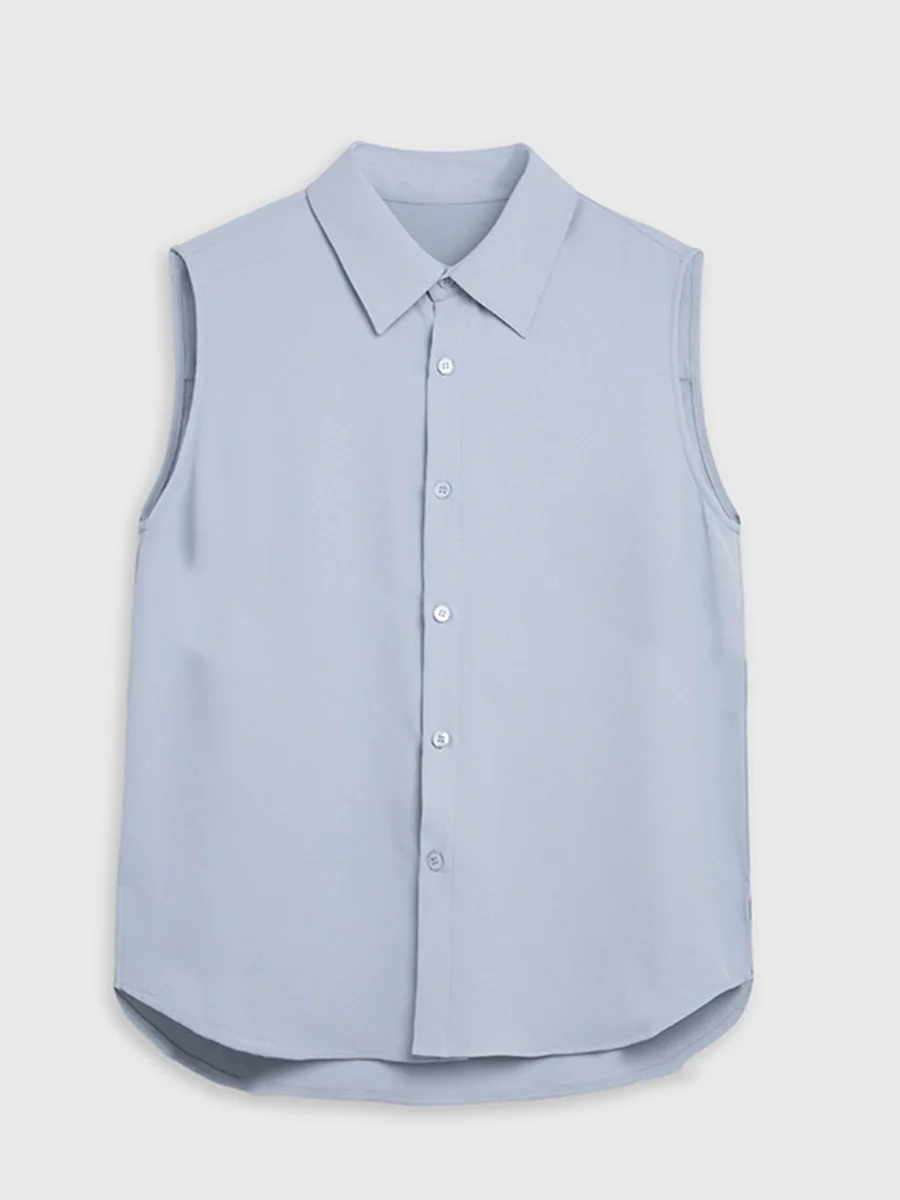 

Синий весенне-осенний женский жилет Svel, внутренняя одежда, универсальный дизайн, без пуговиц, однотонный полиэстер, повседневный жилет