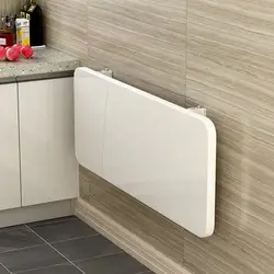 Mesa plegable multifuncional para el hogar, pequeño apartamento con escritorio estrecho contra la pared y escritorio rectangular plegable con pared