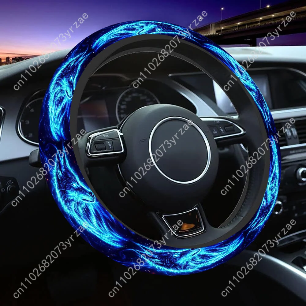 

Celestial Wolf Glare Car Steering Wheels Cover Universal Type Environmental Friendly Comfortablenon-slip Steering Wheel Wrap
