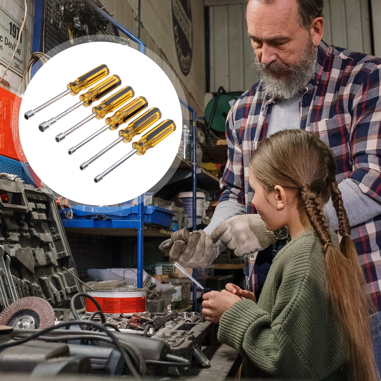 

6Pcs 5.0-10mm Steel Nut Driver Set Rc Helicopter Boat Car Repair Tool Kit Nut Drivers Screw Driver Tools Kit Rc Repair Tool