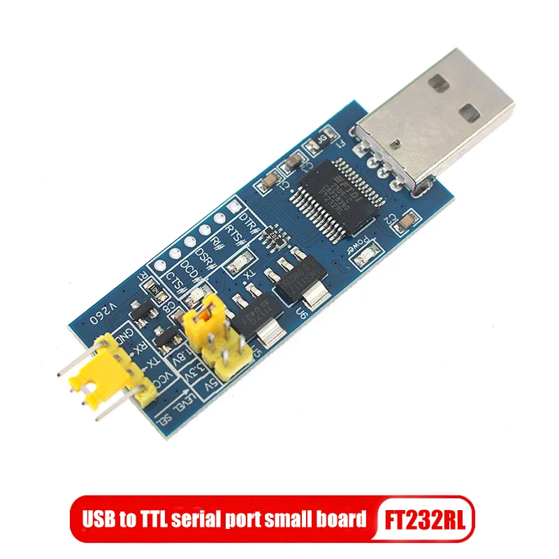 1/2 قطعة FT232RL USB إلى TTL وحدة مهايئ مسلسل 5 فولت/3.3 فولت/1.8 فولت مستوى محول UART تنزيل كابل لاردوينو
