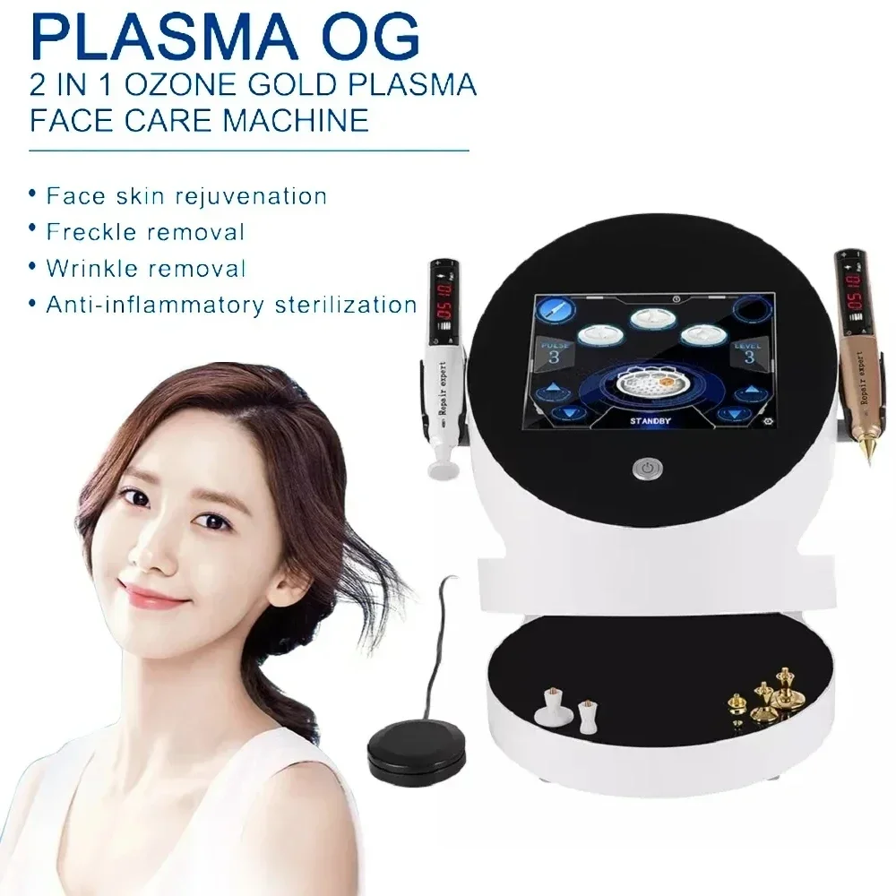 Hot Sale 2 In 1 Cold Plasma Lift Pen Pigment Removal Eyelid Facial Lifting Plasma Ozone Pen Machine For Skin Tightening