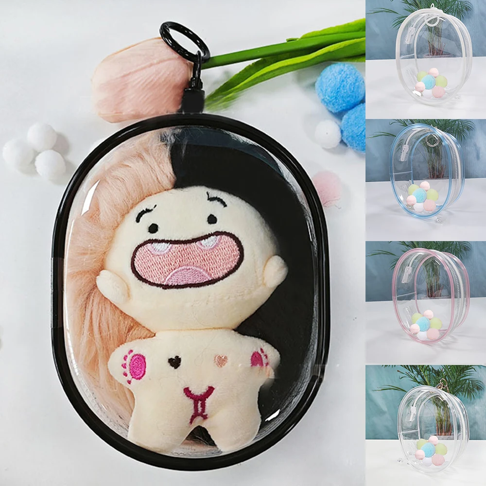 Mystery Box Storage Pouch Plush Dolls Storage Bag Keychain Bag Classic Transparent Thicken Keychain Wallet Organizer Box