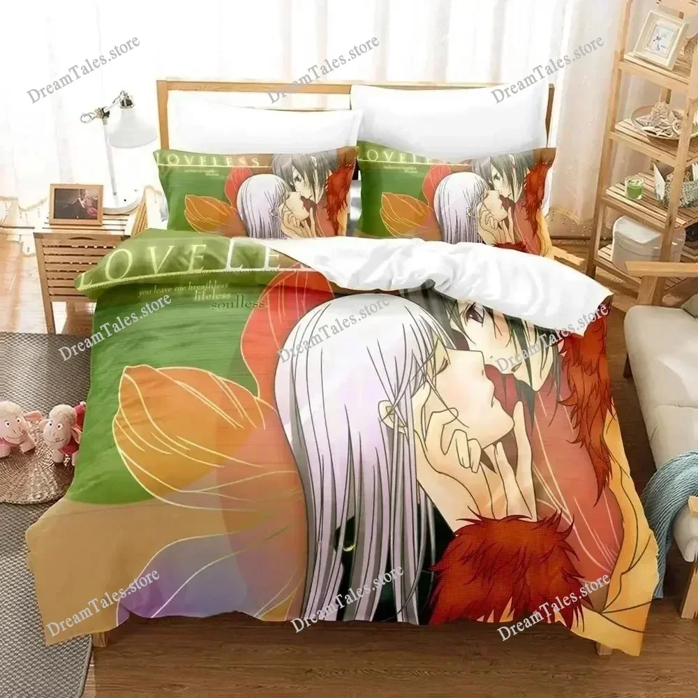 

Loveless Luxury Bedding Set Japan Anime Cartoon Duvet Cover Set Comforter Bedspread Linen Twin Single Size Printed Home Textile7