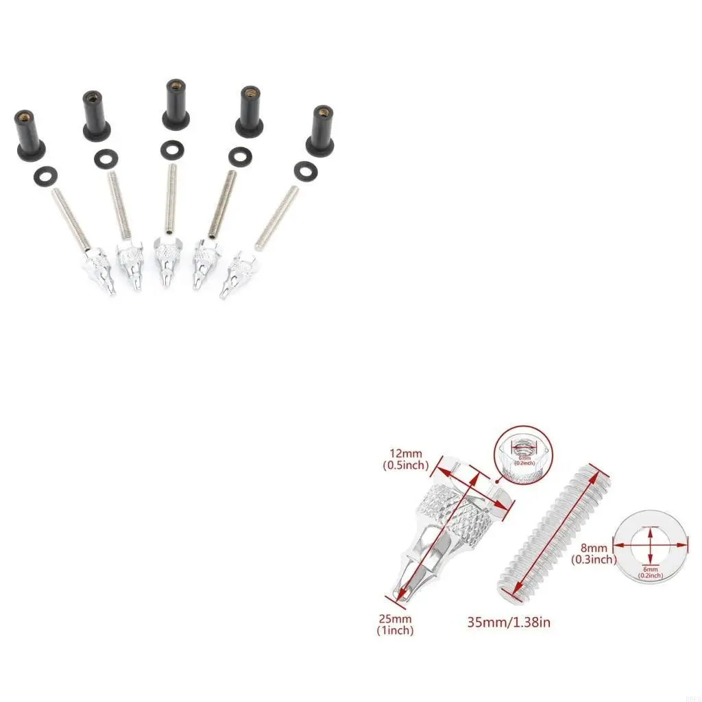 

Upgraded Windshield Bolt Screws set Durable Windshield Mounting Hardware Set