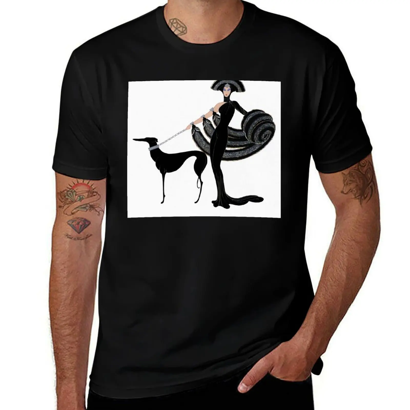 

Art Deco era Haute Couture Fashion illustration T-Shirt cotton t shirts man 100% funny t shirts dark humor T-Shirt