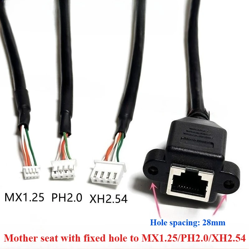 Сетевой кабель 100 Мбит/с, пятиклассный, RJ45 Crystal / RJ45 Female Rotor / XH2.54 / MX1.25 / PH2.0*4P/8P, с чистым медным проводом