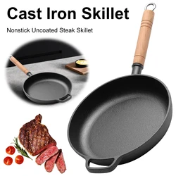 Mini Egg Frying Pan Cast Iron Oil Drizzling Mini Frying Pan Handle Nonstick Mini Frying Oil Drizzling Small Pot 22/24/26/28cm