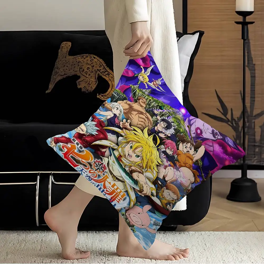 غطاء وسادة إبداعي بتصميم الخطايا السبع المميتة، غطاء وسادة ديكور للعطلات #3