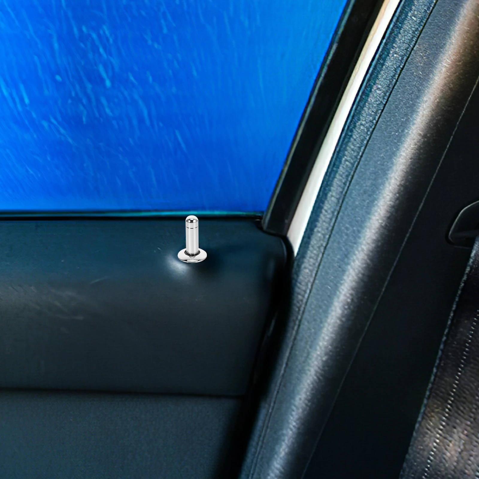 

4pcs Aluminum Car Door Lock Pull Handle Interior Door Lock Knob Durable Auto Parts Easy Install Vehicle Safety Accessories