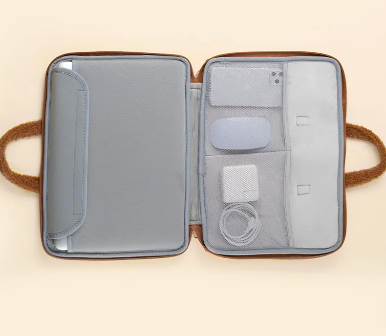 Ins لطيف الكلب حقيبة لابتوب النساء 13 13.3 14 15 16 بوصة ماك بوك اير مكتب دفتر كم حقيبة يد السفر ملحقات الكمبيوتر