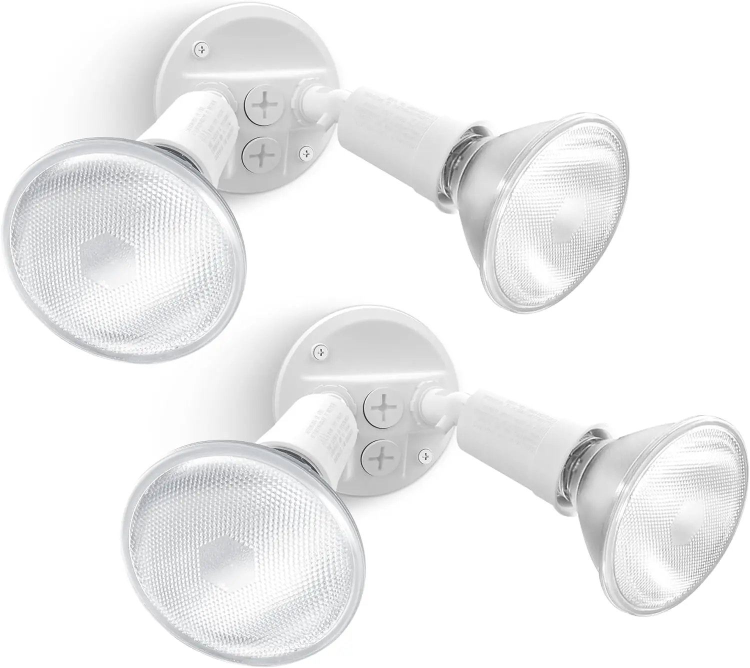 

2 Pack Adjustable Twin Par Holder Outdoor Flood Lights, Switch Controlled Security Lights, Floodlights Fixture, Waterproof