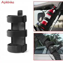 Car Roll Bar Fire Extinguisher Holder Adjustable Mount Strap Hook & Loop For Jeep Wrangler YJ TJ JK JL 1987-2021 Car Accessories