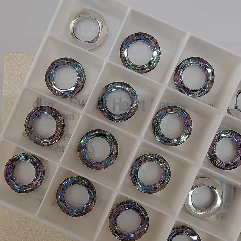 (1 piece) Original Crystals from Austria 4139 Cosmic Ring Beads Fancy Stone Loose Rhinestone for DIY Jewelry Making