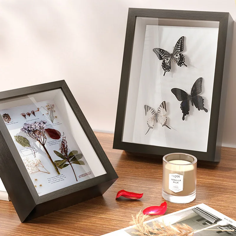 صندوق الظل إطار صور لعرض ثلاثية الأبعاد الزهور الصناعية عرض الخشب لتقوم بها بنفسك إطار الصورة إطار الصورة الشمال ديكور المنزل