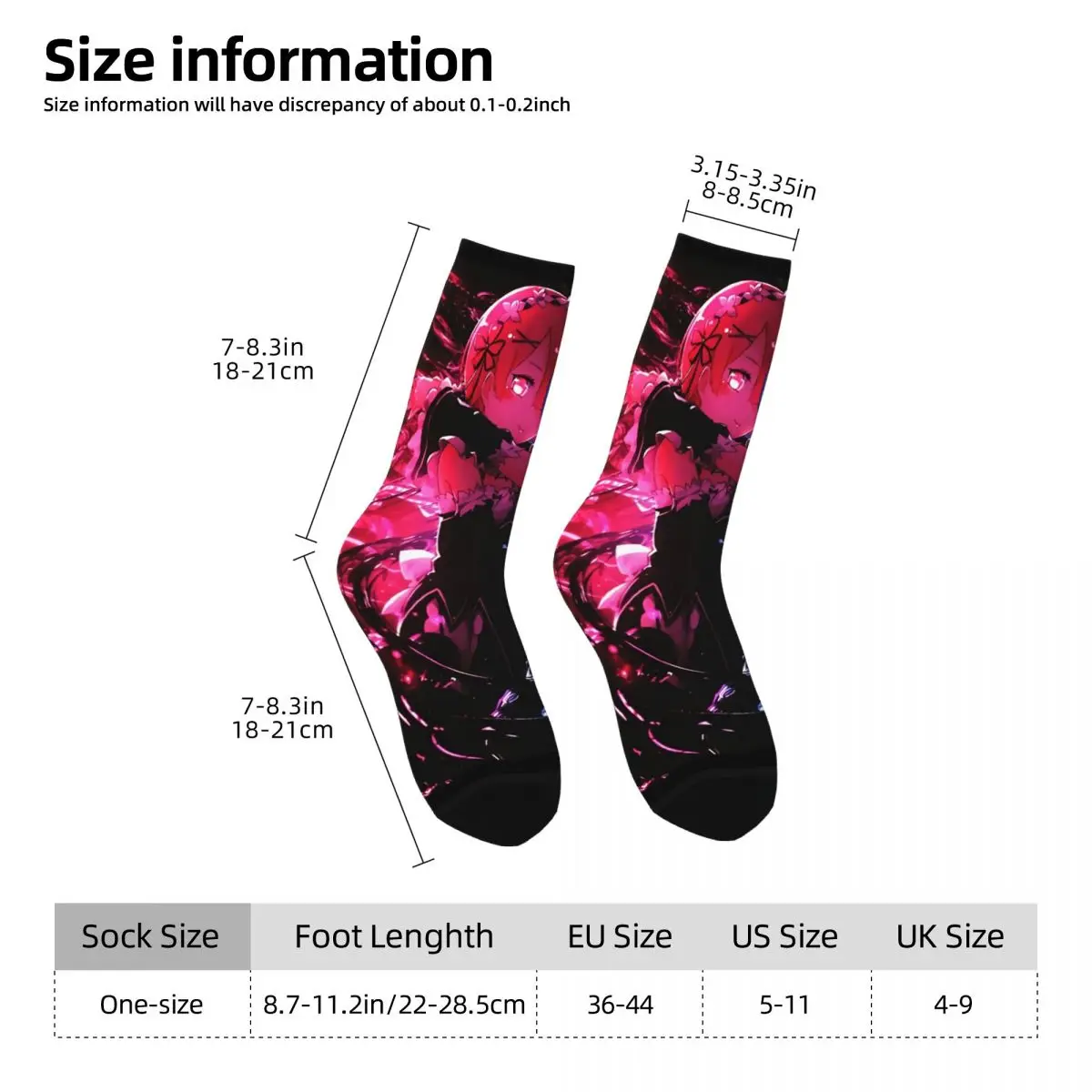 Rem And Ram Men Women Socks Outdoor Novelty Spring Summer Autumn Winter Stockings Gift