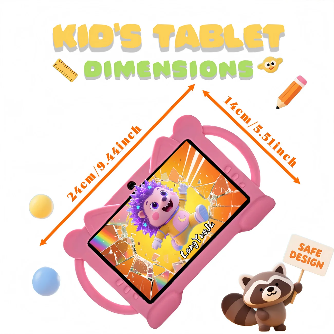 7 Inch Kid Tablet Android12  or protective case, 2GB RAM 32GB ROM,IWAWA App,WiFi,3000MAH Battery,Dual Camera, Children's Gift