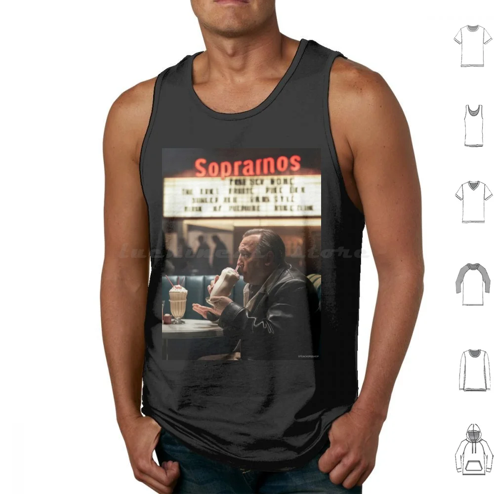 The Sopranos Tank Tops Vest Sleeveless The Sopranos Sopranos Mafia Tony Soprano Tony Italian Gangster Christopher Moltisanti