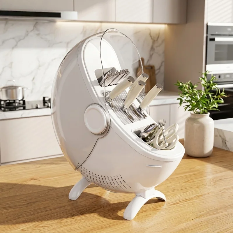 Deluxe multi-functional knife and chopstick storage rack, one-piece design, suitable for high-end household use