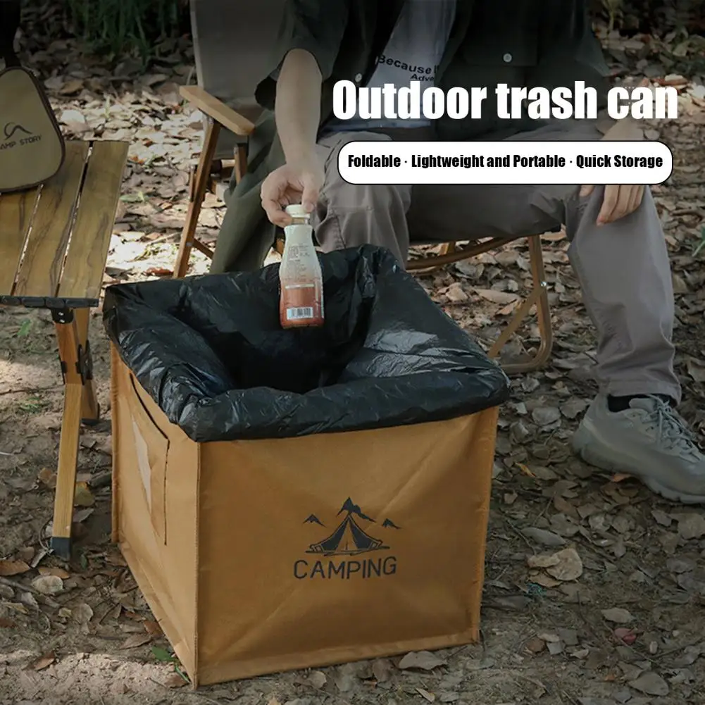 Outdoor Storage Bin Durable 60l Collapsible Storage Bin Waterproof Outdoor Garbage Bag with Strong Load-bearing Capacity