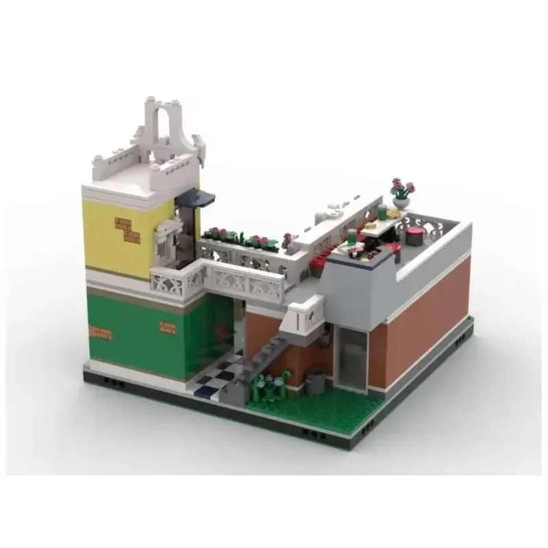Moc Bouwsteen Restaurant & Dierenwinkel Model Technologie Baksteen DIY Assemblage Modulair Stad Street View Speelgoed Voor