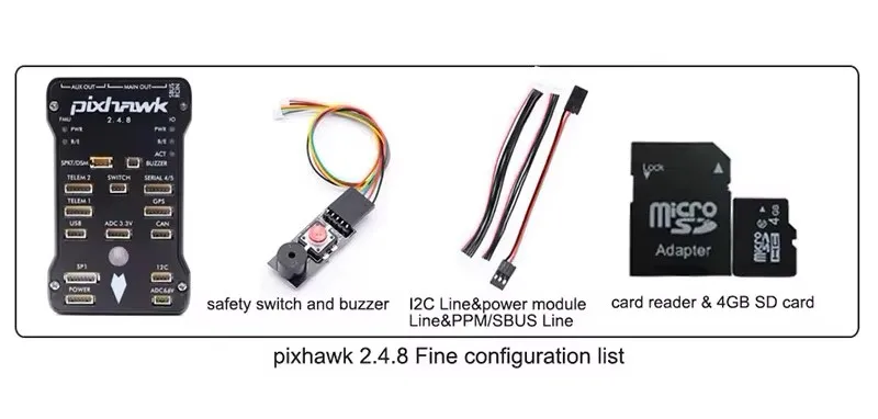 BCUBE Pixhawk PX4 PIX 2.4.8/PRO/6C PRO Colocação simples Controlador de vôo de 32 bits Piloto automático 12S Quadcopter Ardupilot