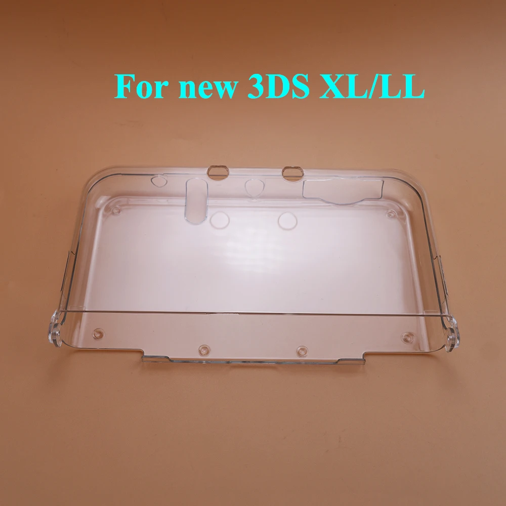 For New  3DS XL LL Clear Split Shell Transparent Protective Cover Case Screen Film LCD Screen Protector