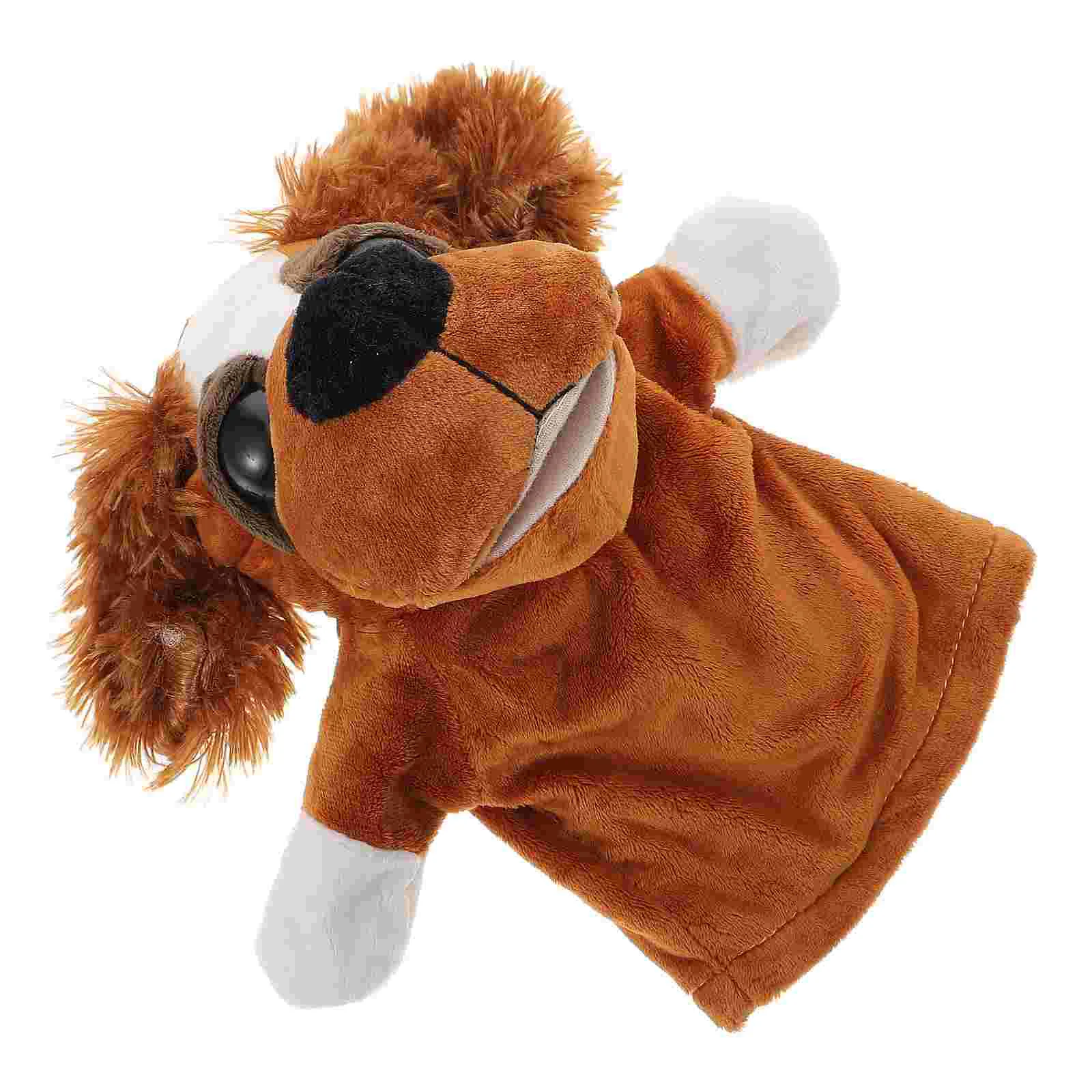 Baby Tier Handpuppe Cartoon Rollenspiel Spielzeug Pädagogische Plüschpuppen Handschuh (Haarige Ohren Hund) Tierhandpuppen