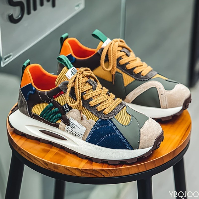 

Men's Spring Autumn New Height Increasing Thick Bottom Casual Running Sneakers Low cut Simple Comfortable Anti slip Men's Shoes