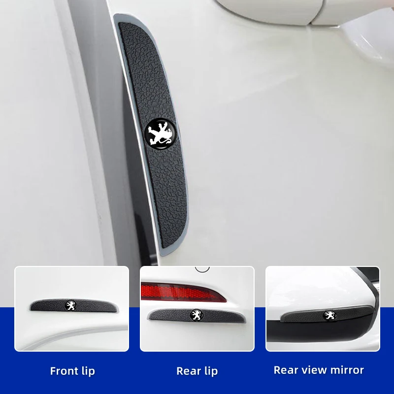 4 قطعة باب السيارة حافة حامي السيارات الجسم الحرس ملصق قطاع لبيجو 206 307 308 3008 207 208 407 508 2008 5008 107 106 205 #5