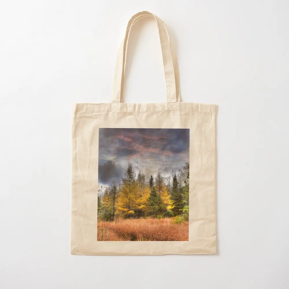 Tripoli Larch Bog in Fog Tote Bag Cloth bag personalized tote bag Women's shopper Canvas for women