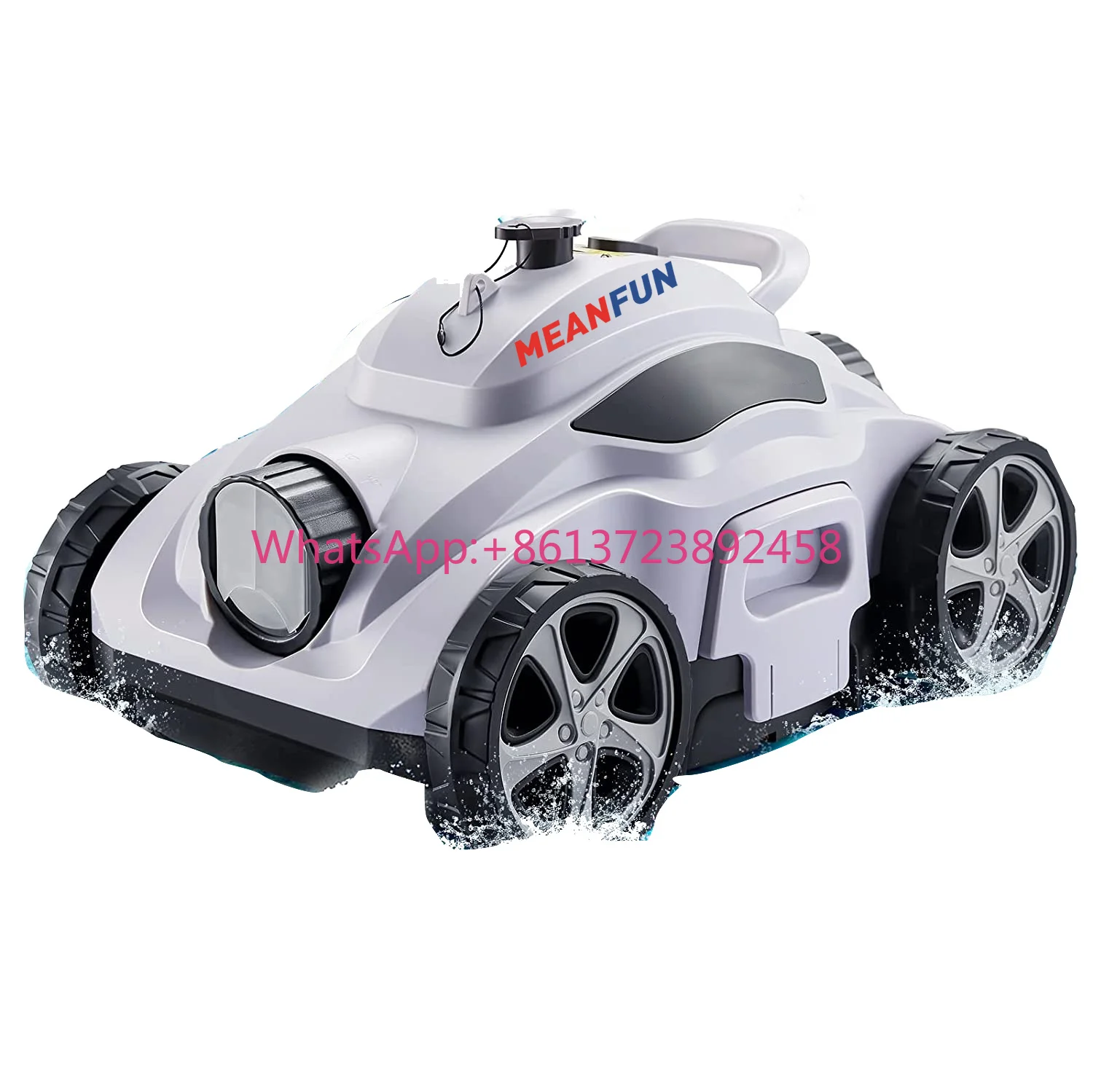 Robot Limpiafondos Automático Inalámbrico Recargable para Piscinas, Aspiradora Inalámbrica de Plástico con Certificación IPX8 a Prueba de Agua, Batería de 5800 mAh