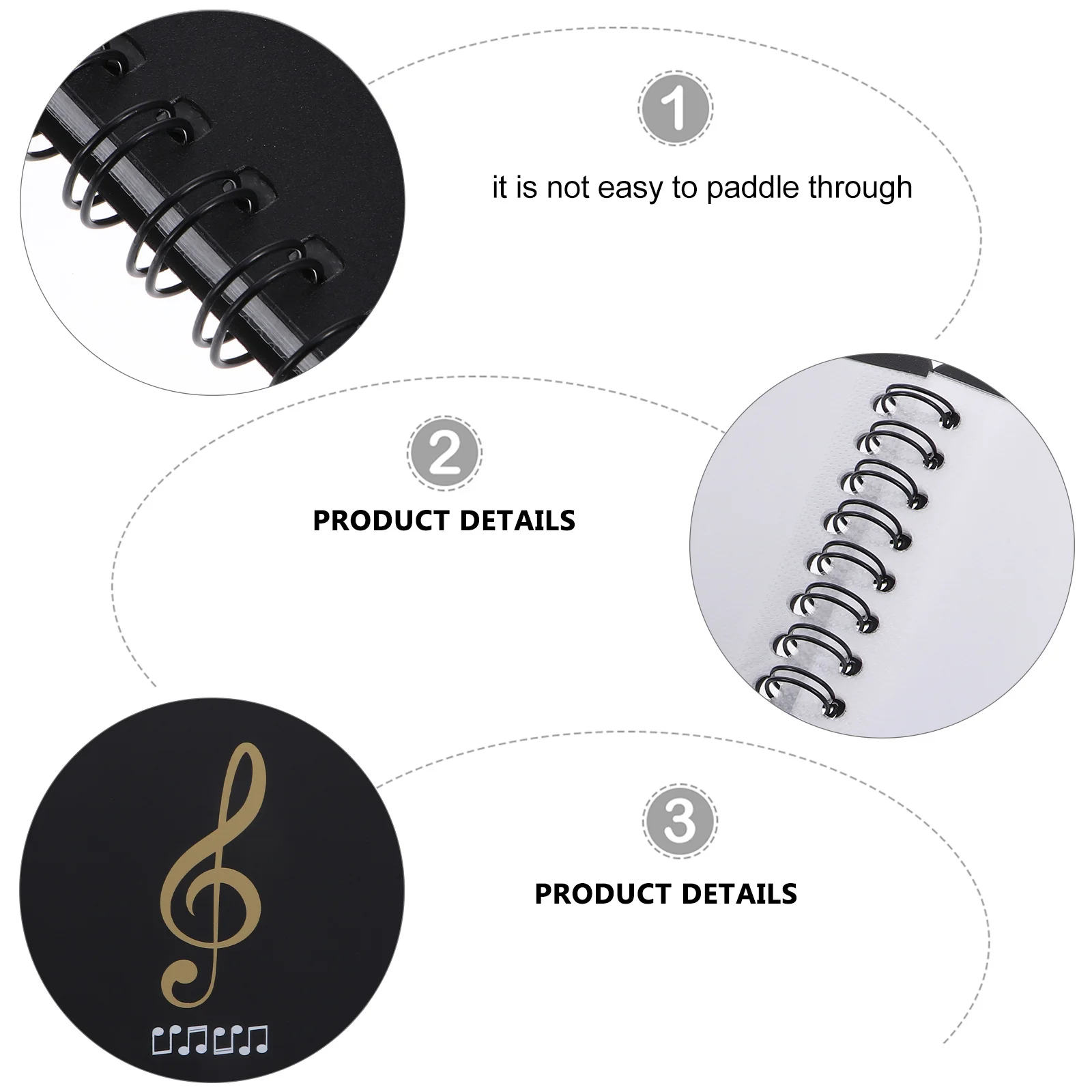 

Clear Sturdy Sheet Waterproof A4 File Storage Organizer For Music Paper Documents Premium Loose Leaf Ring Splint