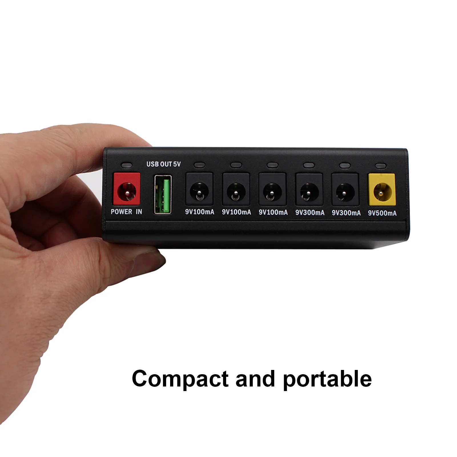 MOSKYAUDIO 6-Channel Guitar Pedal Power Supply with Independent Short Circuit Protection LED Power Indicator Pedal Board