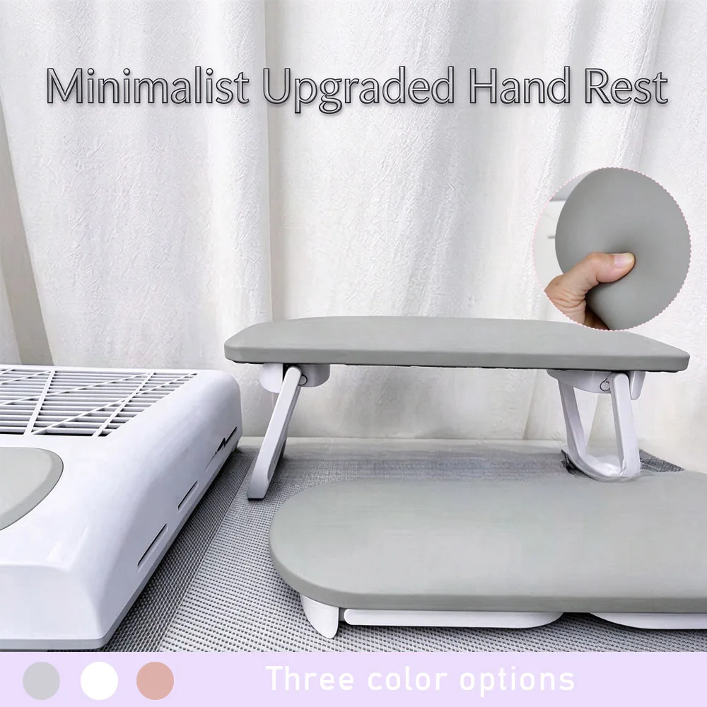 Minimalist Manicure Handrest Foldable Height Adjustment UV Light Placement Ready  Comfortable Nail Treatment Wrist Brace Bracket