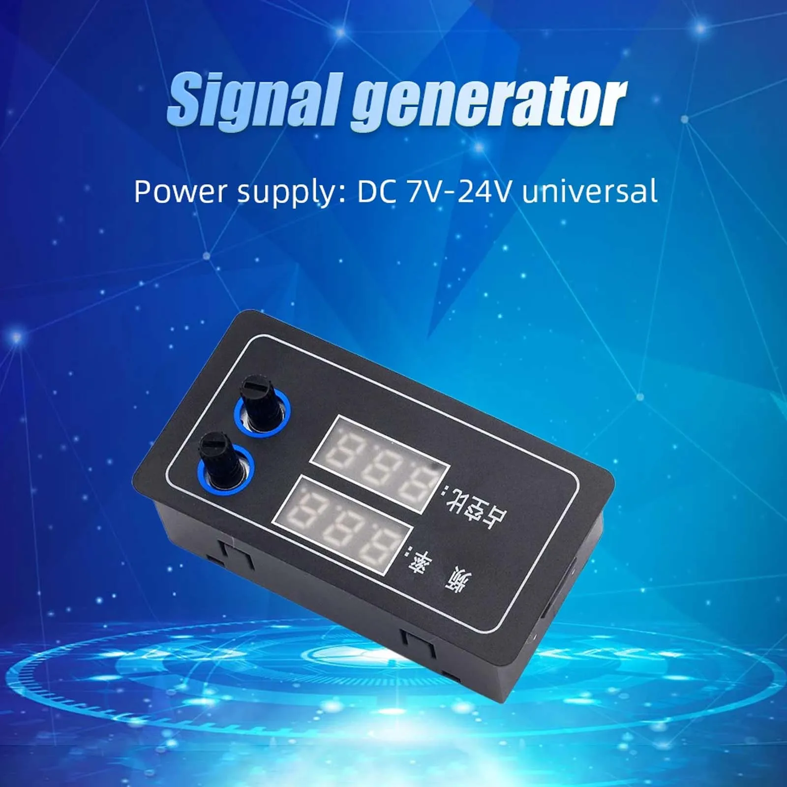 

DC 7-24V Duty Cycle Signal Generator, Adjustable 1HZ-100KHZ PWM Frequency Square/Rectangular Wave Generator YF-6