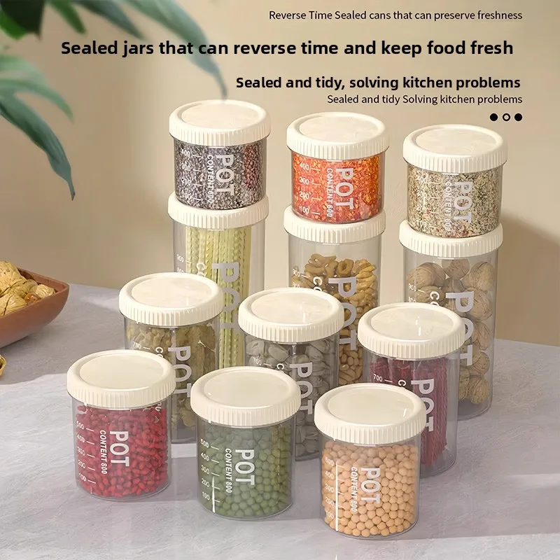 

Прозрачный пластиковый контейнер для хранения продуктов: для орехов, специй, бобов, консервации