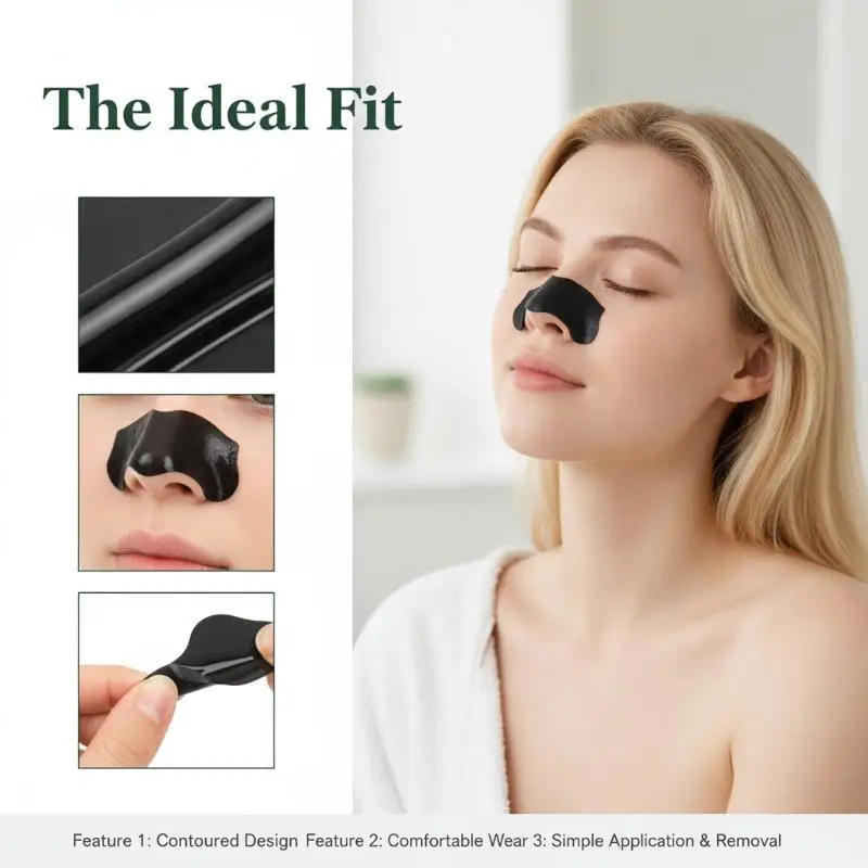 Hydrocolloid Blackhead Remover Nose Strips 10/30/50Pcs Black Exfoliating Deep Cleansing for Glowing Facial Skin
