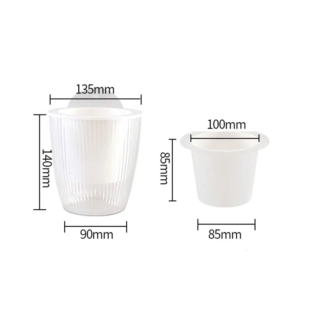 with Drainage Hole Self Watering Flower Pot with Clear Saucer Reservoir Wall Mounted Self Watering Planters Easy to Use