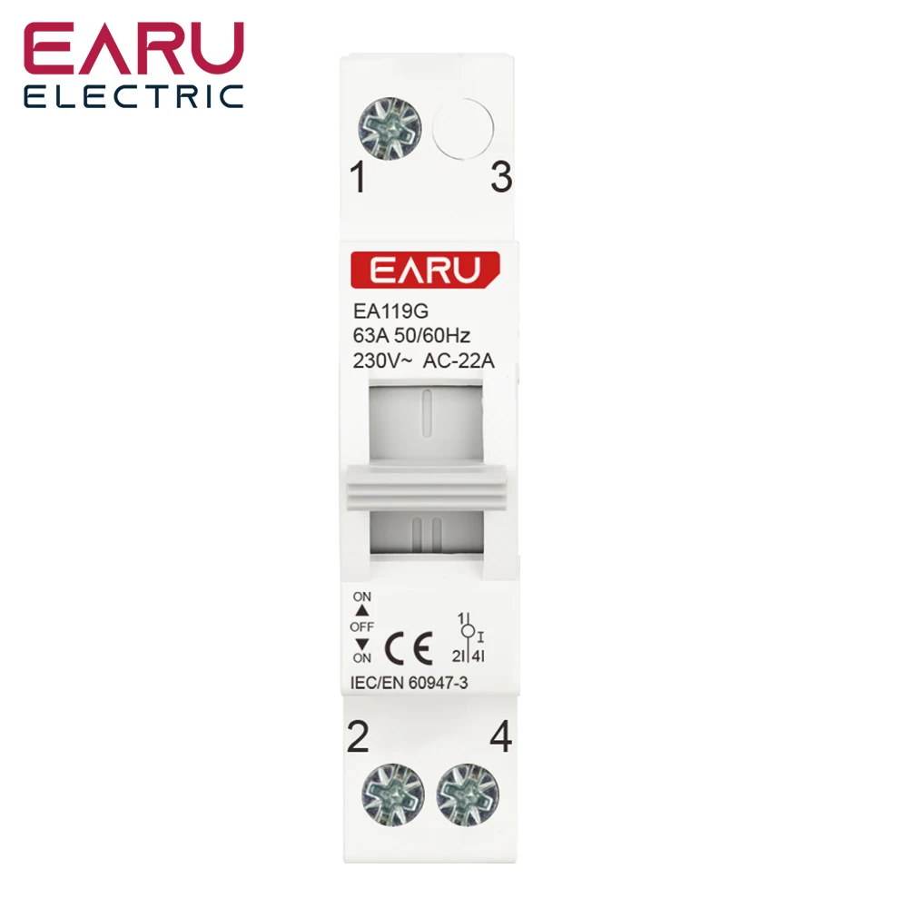 1P 40A 63A AC230V 50/60Hz Szyna Din Modułowy MTS Podwójne zasilanie Ręczny przełącznik transferu Izolujący wyłącznik rozłączający Wyłącznik automatyczny
