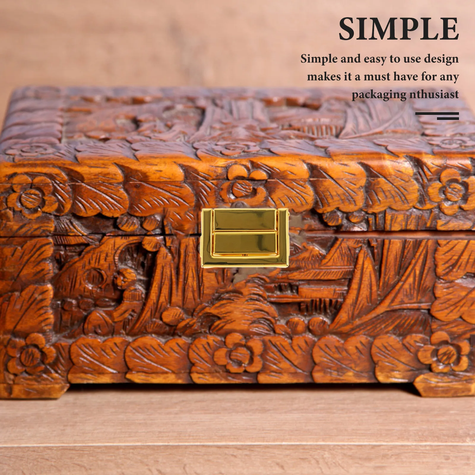 

Iron Clasp Gift Box Lock Alloy Metal Hasp Latch For Jewelry Cabinet Small Box Buckle Modern Closure Hardware