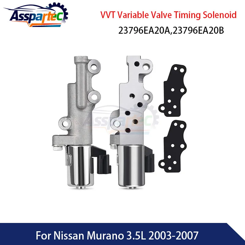 2 solenoides de control de aceite VVT (Sincronización Variable de Válvulas) para Infiniti Nissan, para Nissan Murano 3.5L 2003-2007 23796EA20B 23796EA20A